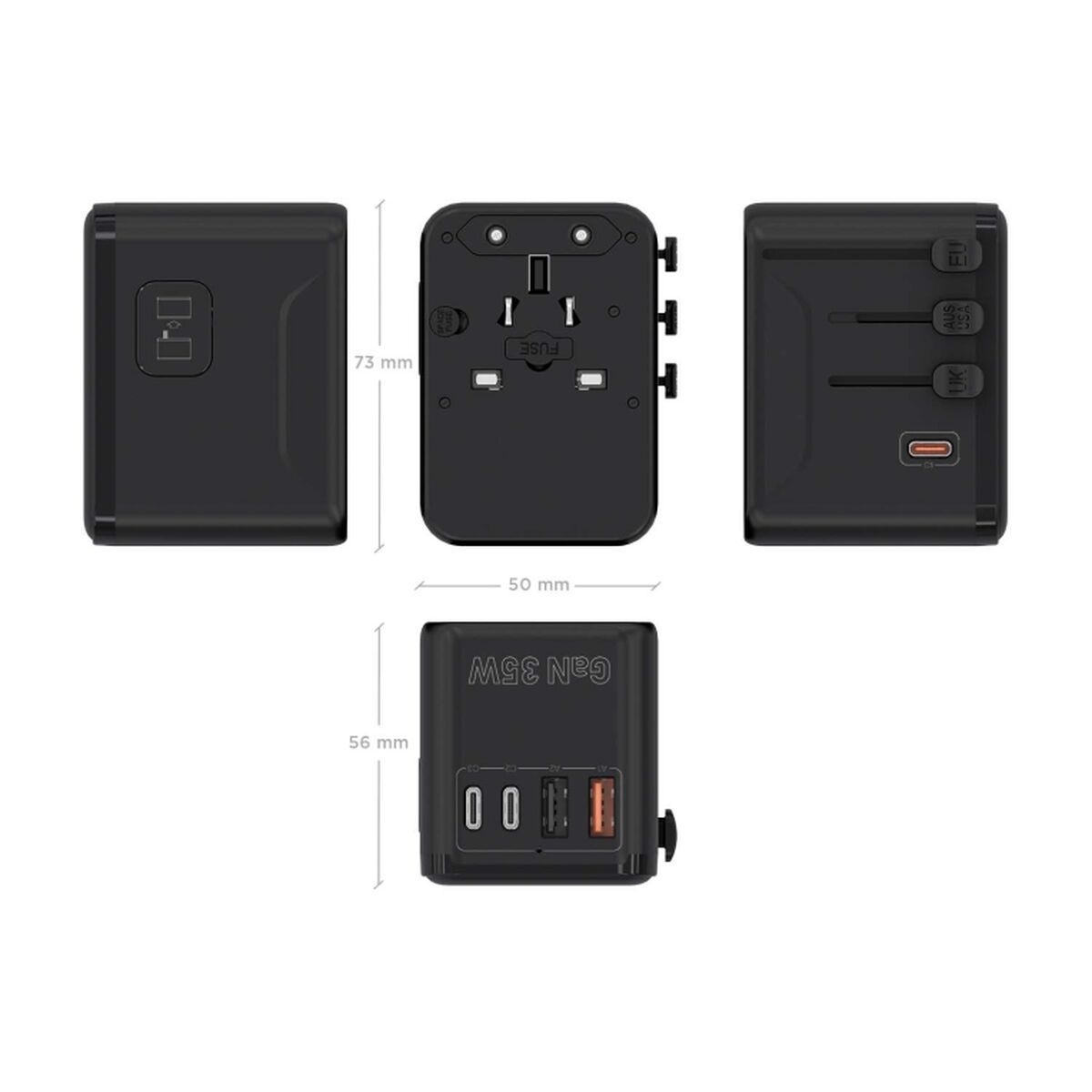 Wall Charger Aisens ASPS-2A3C09-BK Black
