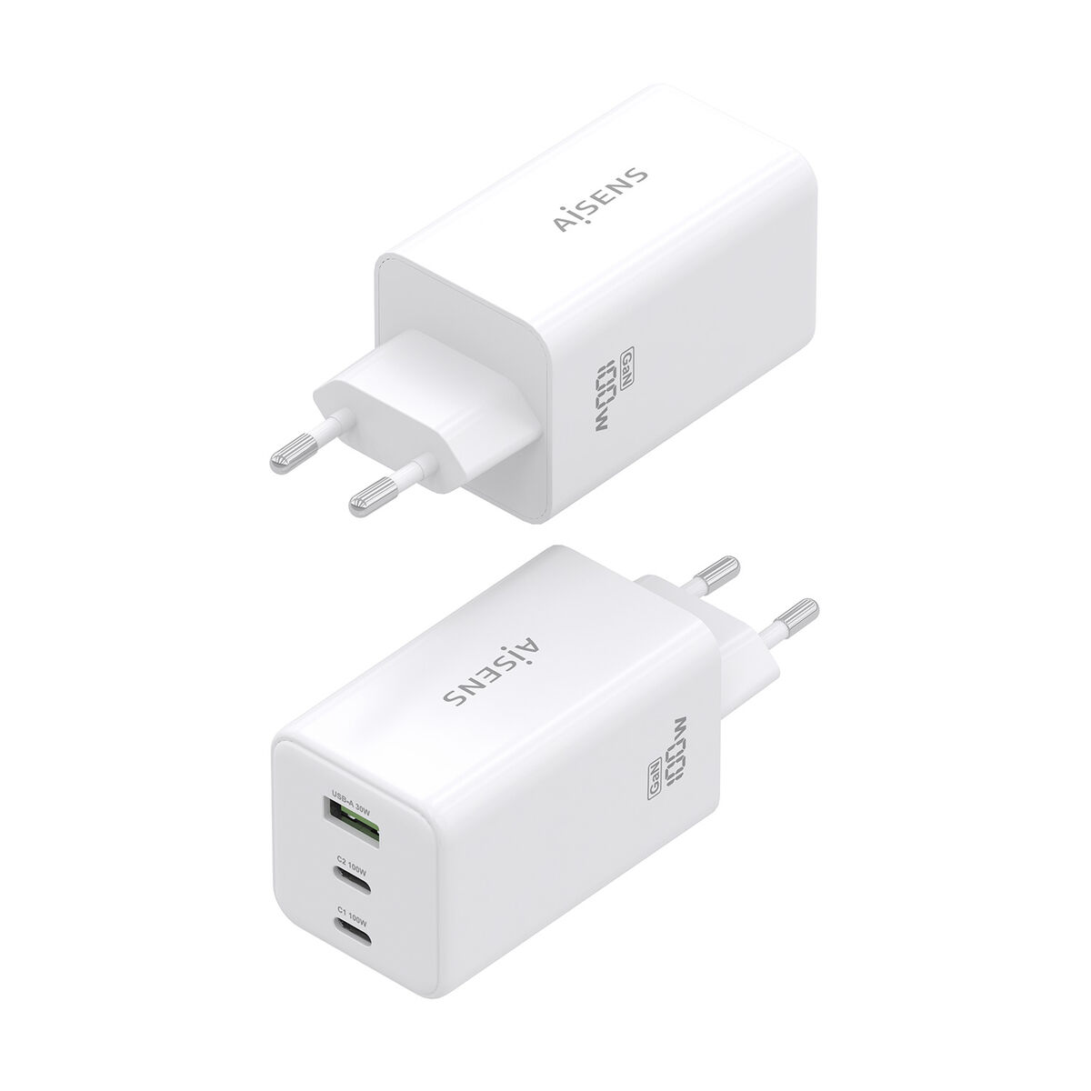 Image de Wall Charger Aisens GAN White 100 W