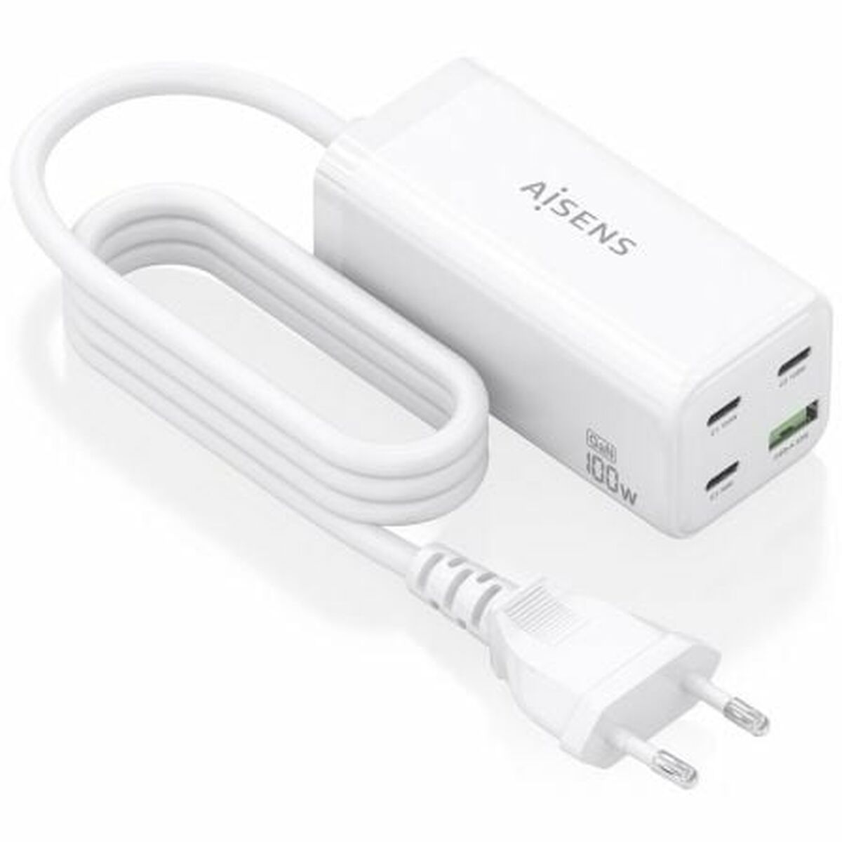 Chargeur sans fil Aisens ASCH-100W4P053-W Blanc 100 W