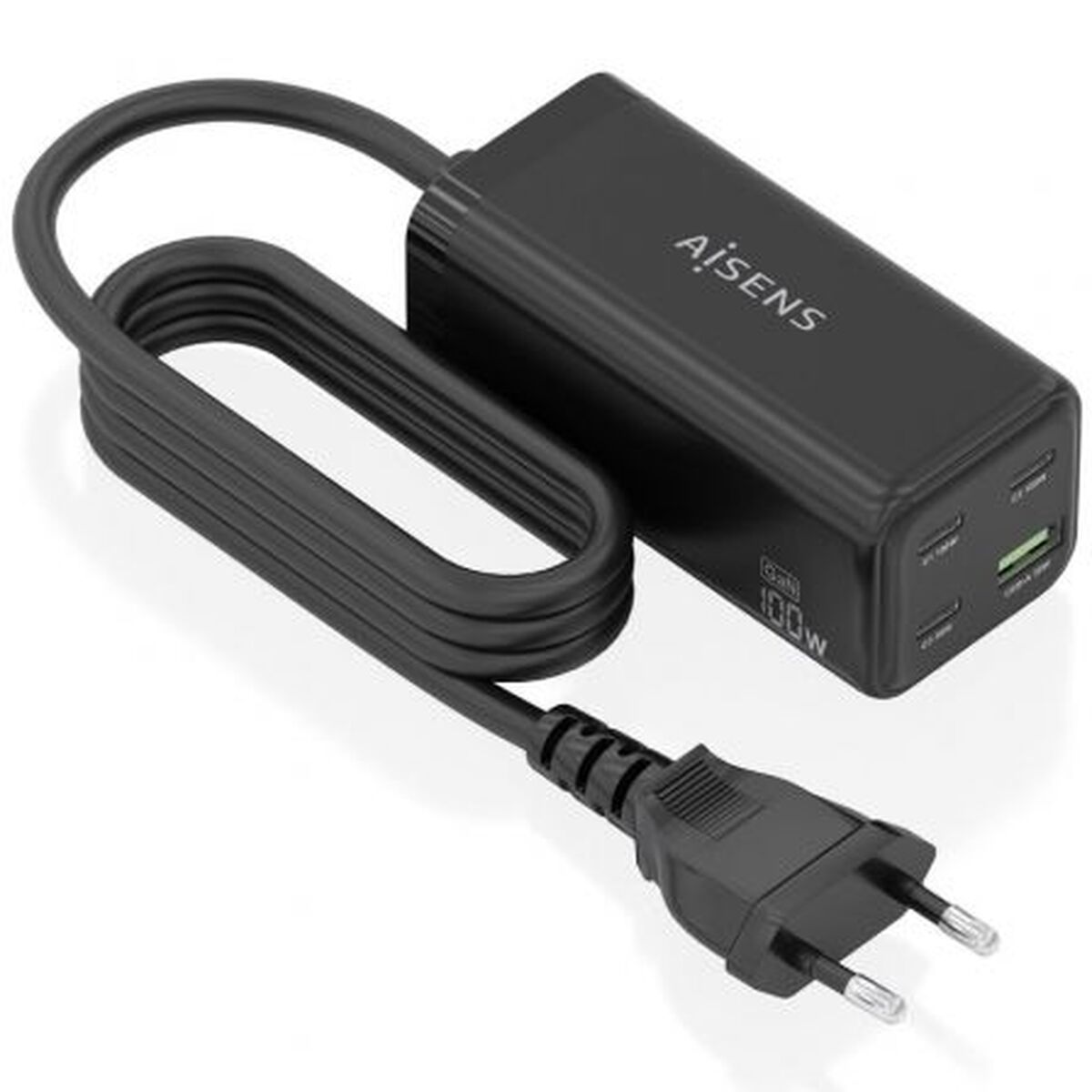 Chargeur sans fil Aisens ASCH-100W4P054-BK Noir 100 W