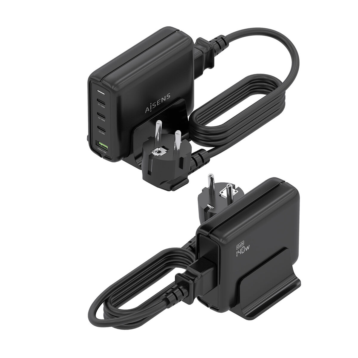 Picture of Wall Charger Aisens GAN Black 140 W 50 W