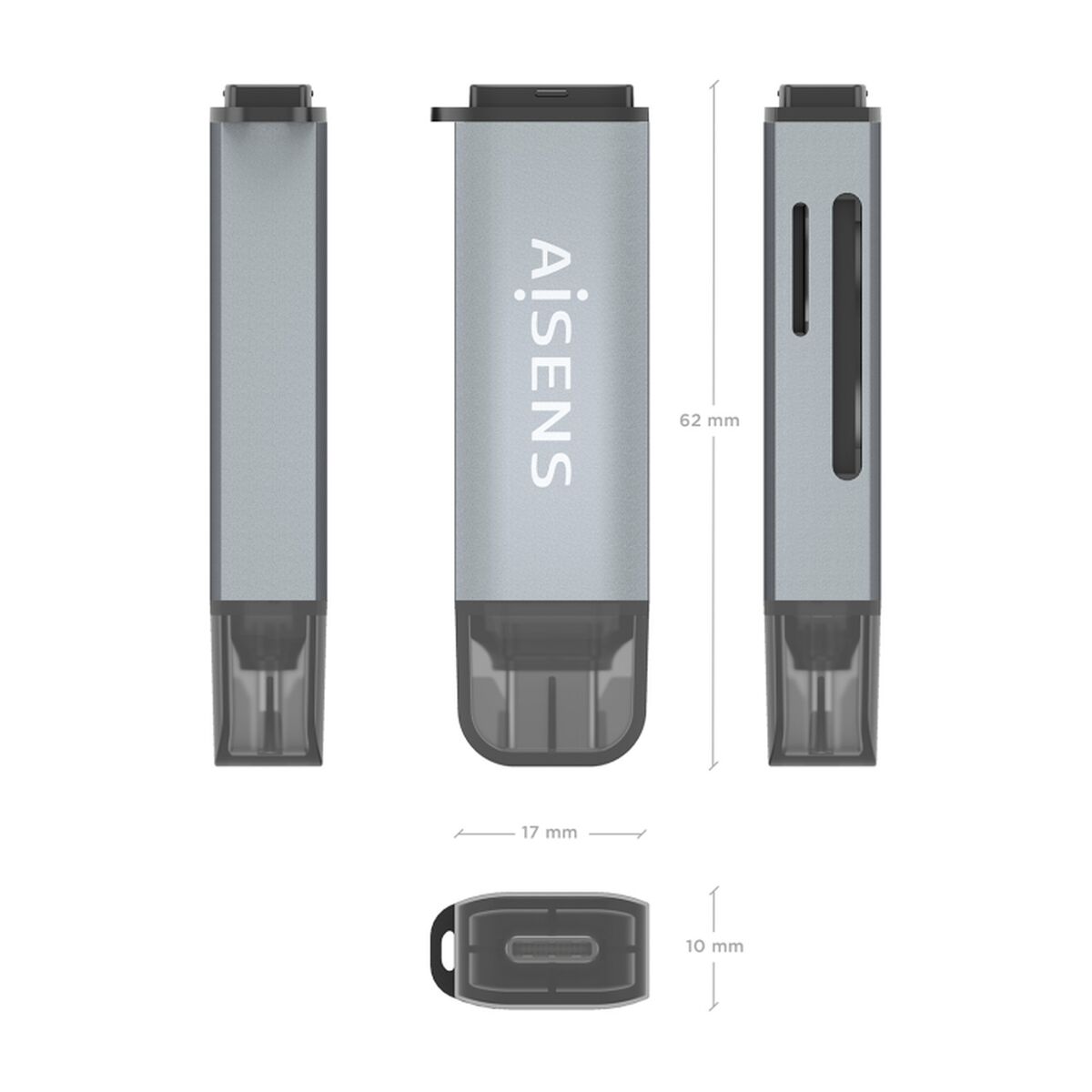 Picture of Card Reader Aisens ASCR-2C10-GR Grey