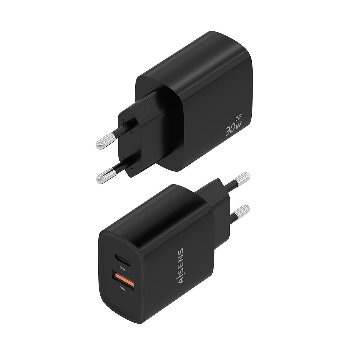 Picture of Wall Charger Aisens A110-0953 Black 30 W