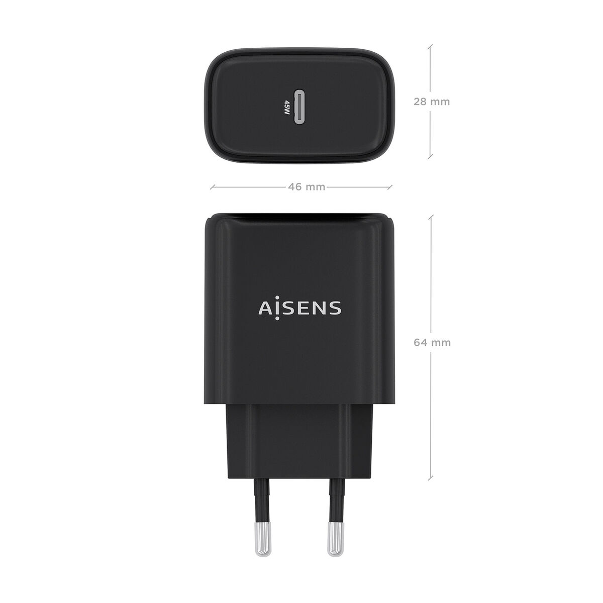 Image de Wall Charger Aisens A110-0970 Black