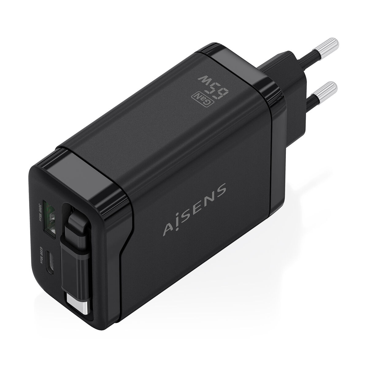 Image de Wall Charger Aisens ASCH-65W3P071-BK Black