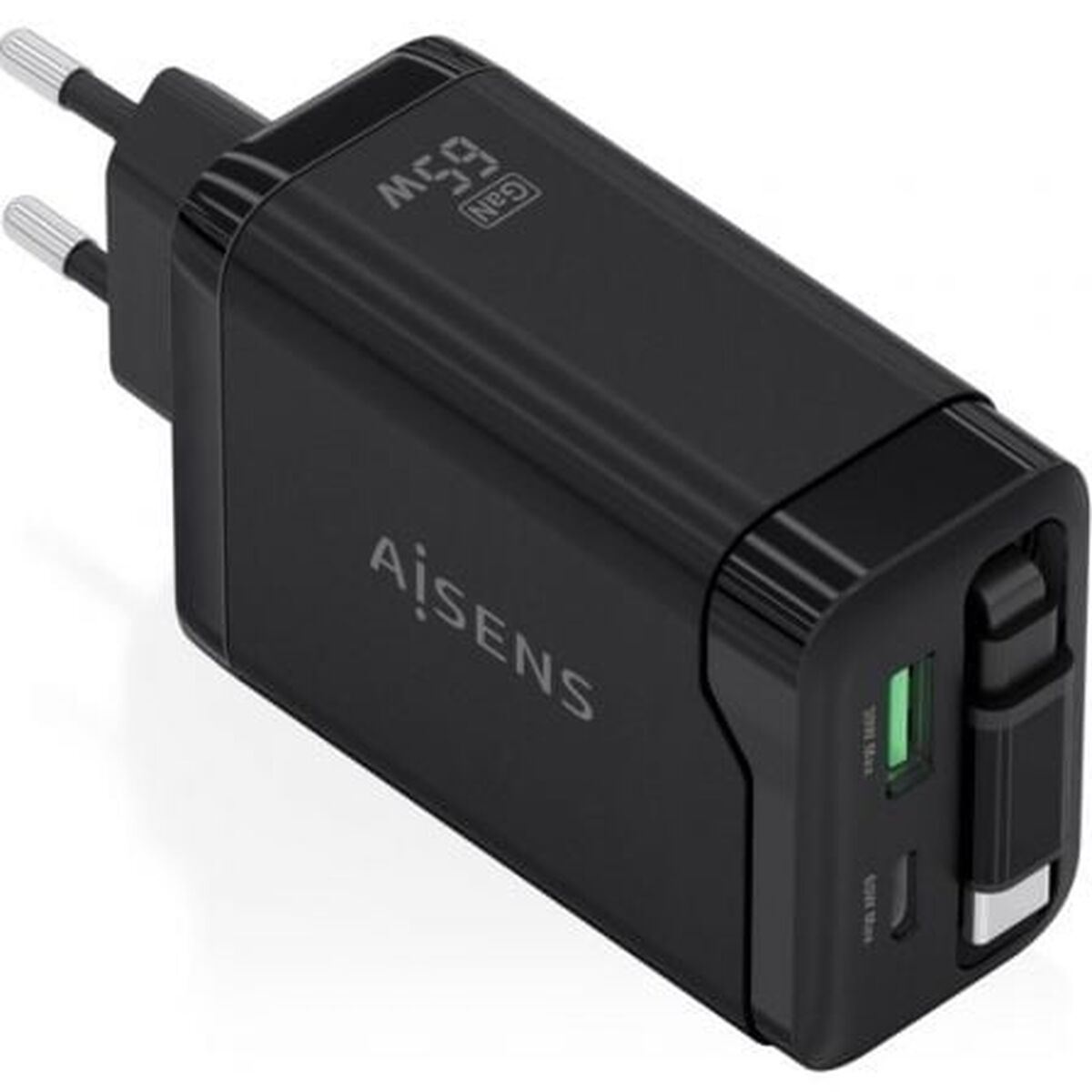 Afbeeldingen van Wall Charger Aisens ASCH-65W3P071-BK 65 W Black