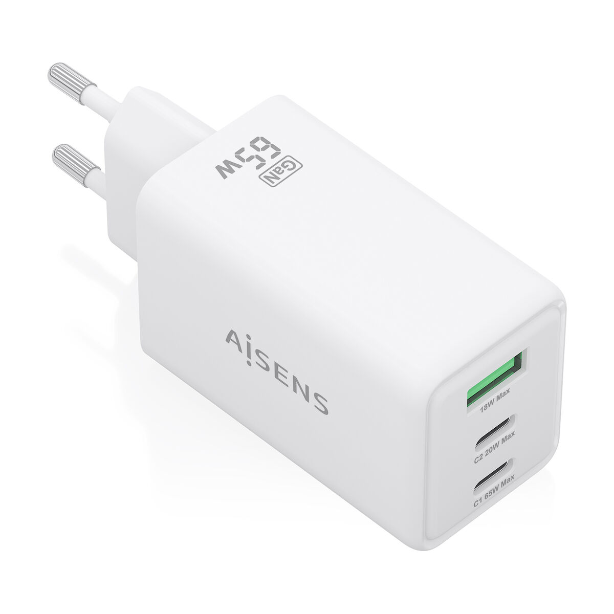 Wall Charger Aisens ASCH-65W3P072-W White 65 W
