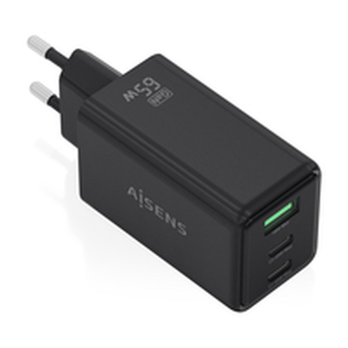 Wall Charger Aisens ASCH-65W3P073-BK Black 65 W