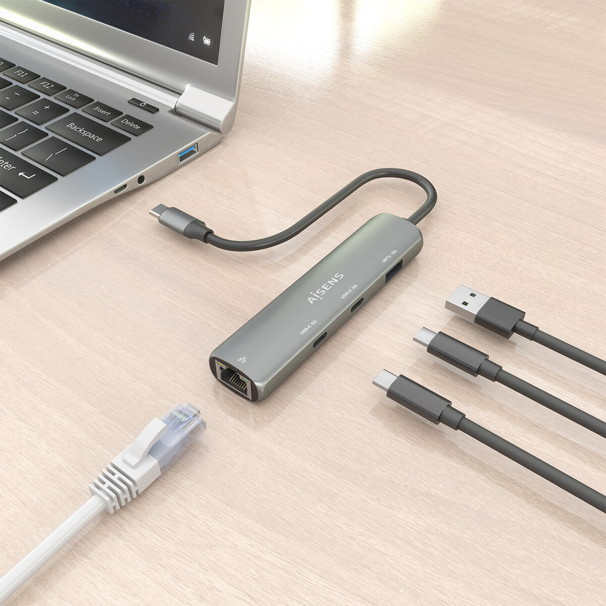 Picture of USB Hub Aisens ASUC-4P040-GR Grey