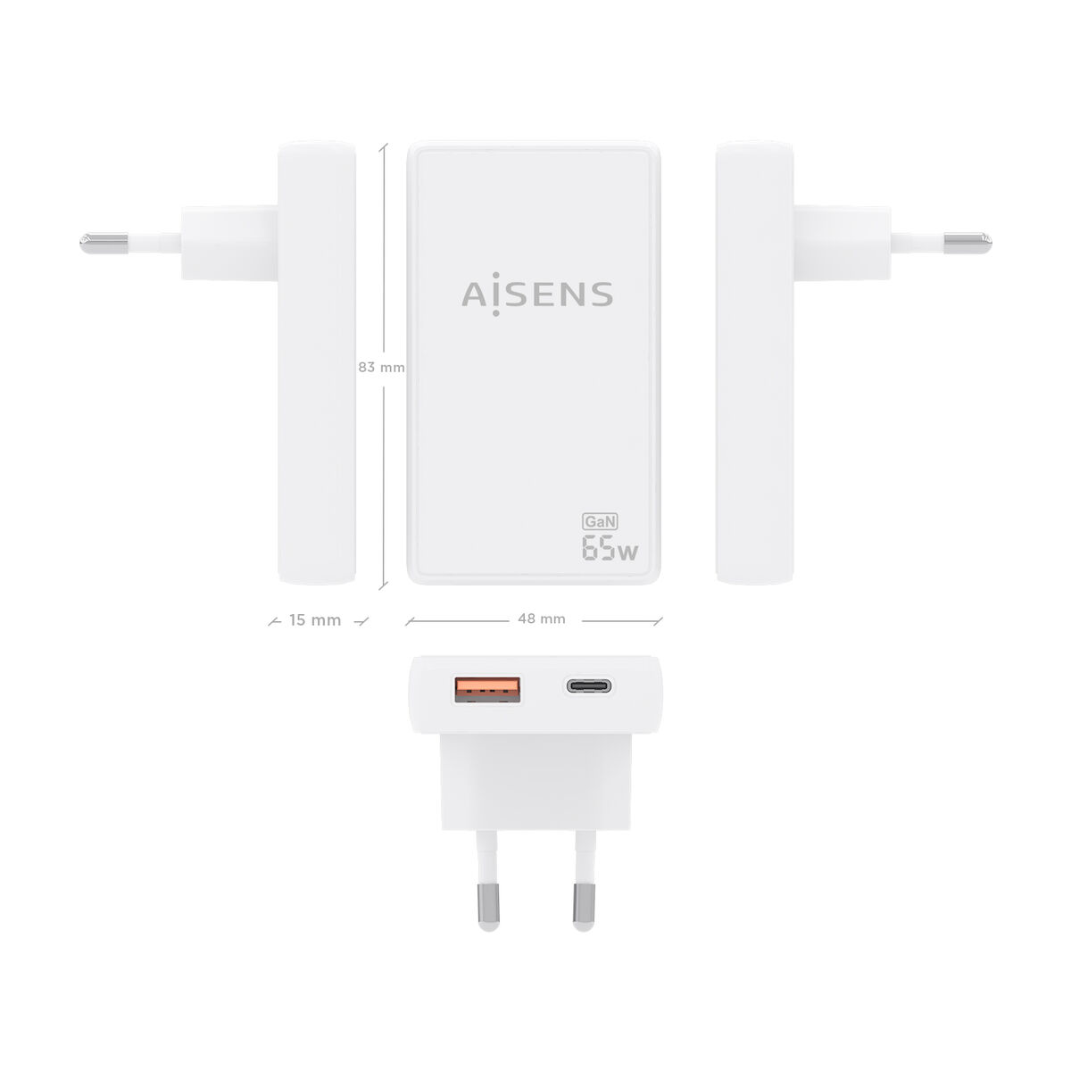 Picture of Powerbank Aisens ASCH-65W2P076-W White