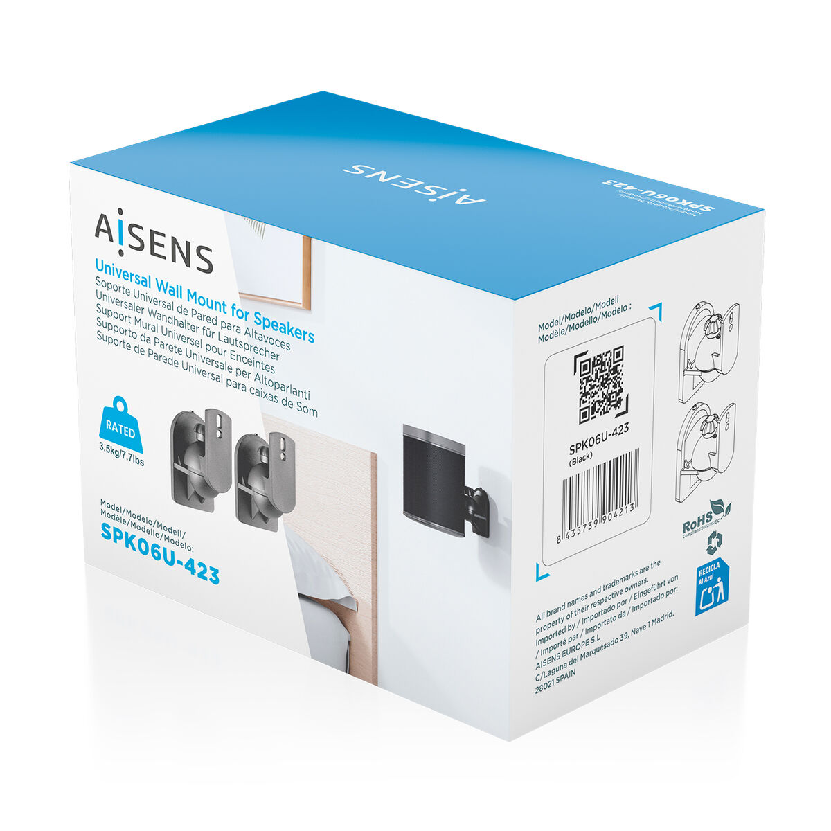 Bild von HDMI Cable Aisens SPK06U-423 Black