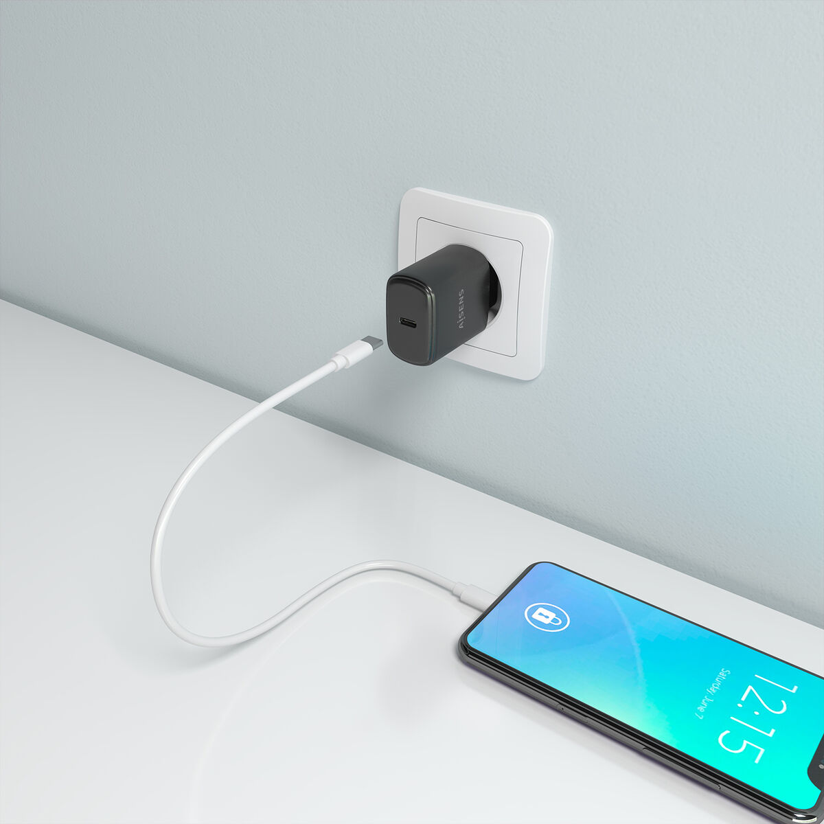 Bild von Wall Charger Aisens A110-0976 Black 30 W