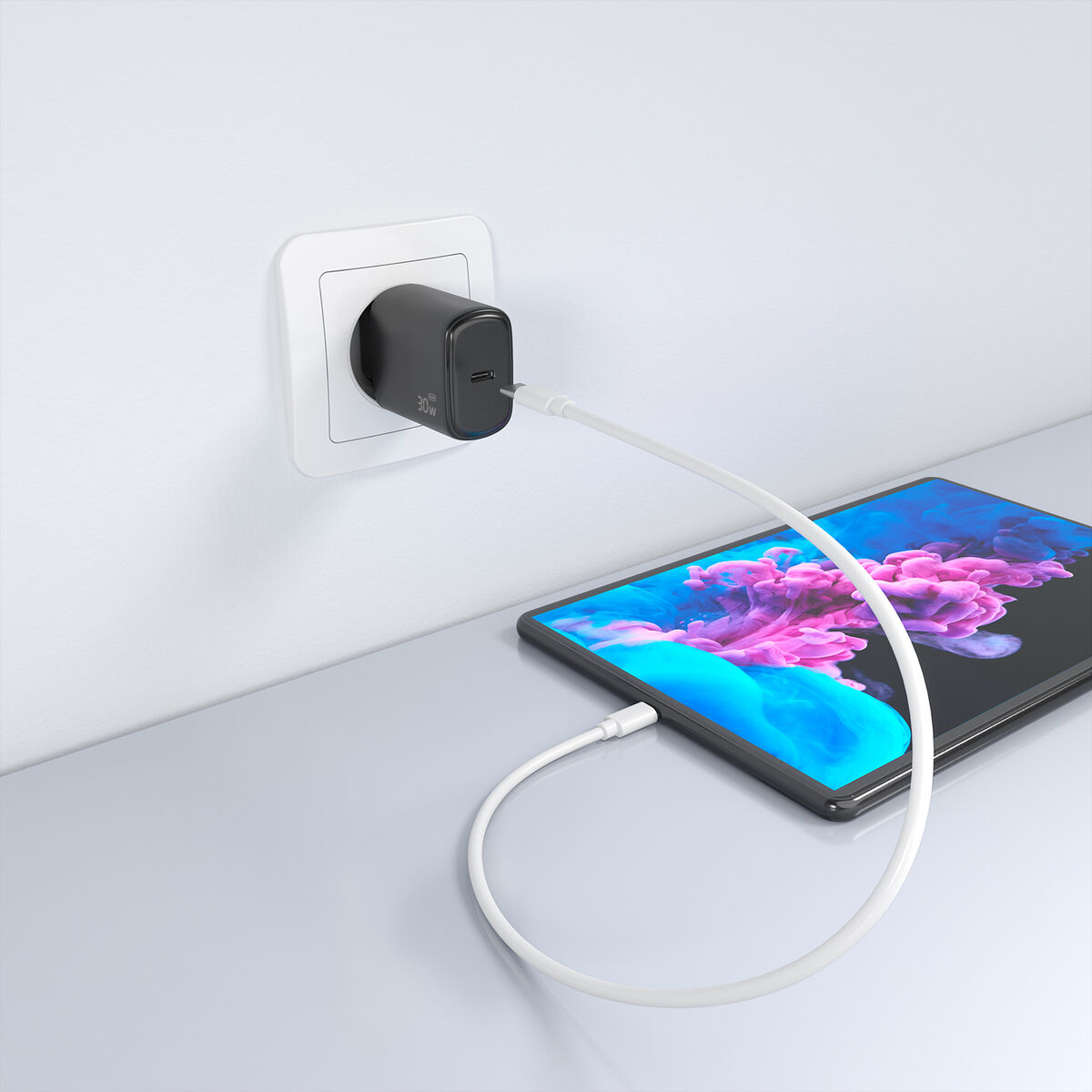 Bild von Wall Charger Aisens A110-0976 Black 30 W