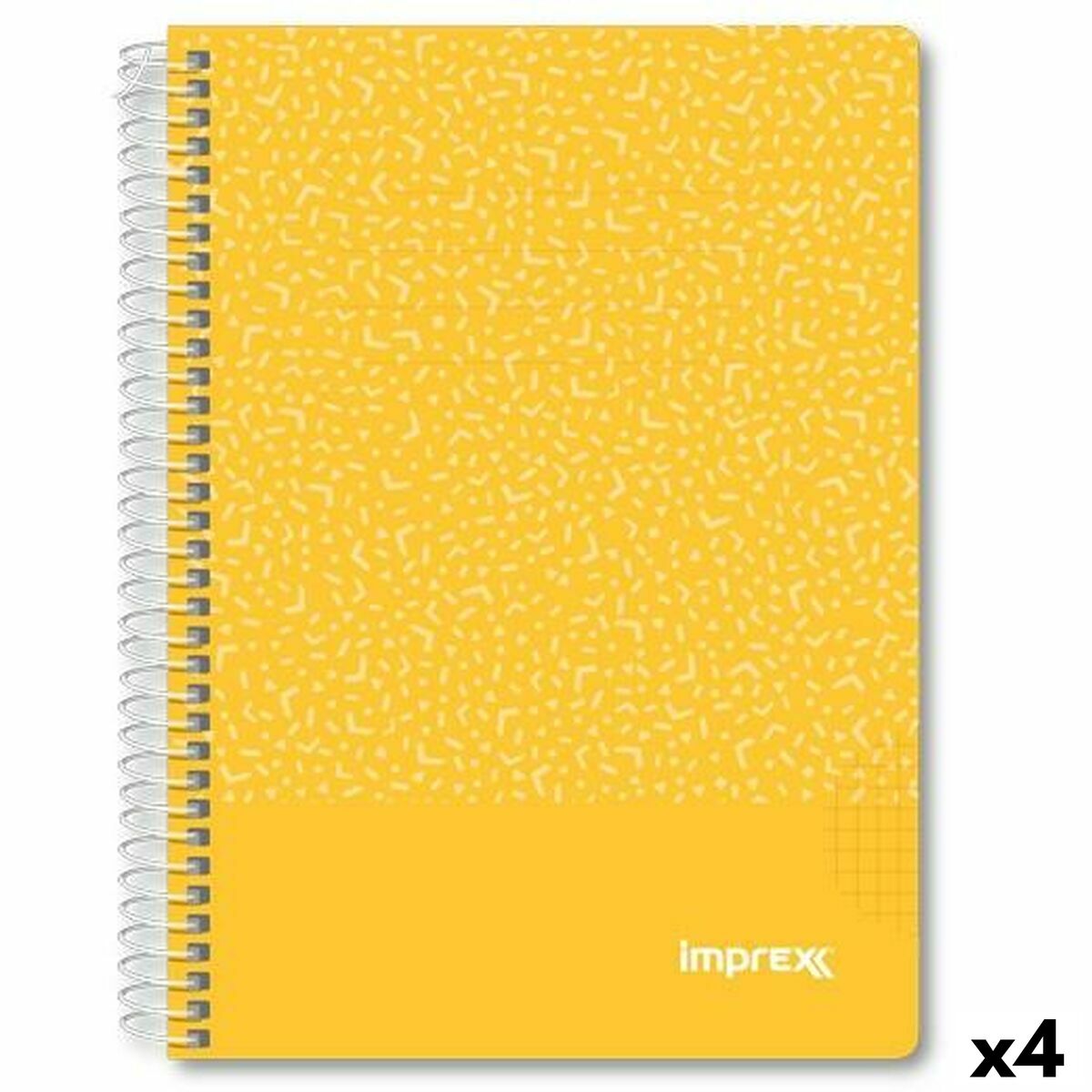 Cahier Imprex Jaune A5 80 Volets (4 Unités)