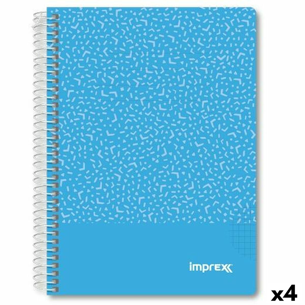Cahier Imprex Bleu A5 80 Volets (4 Unités)