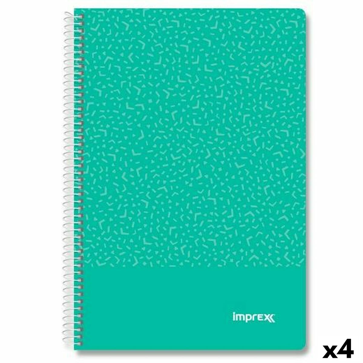 Cahier Imprex Vert Din A4 80 Volets (4 Unités)