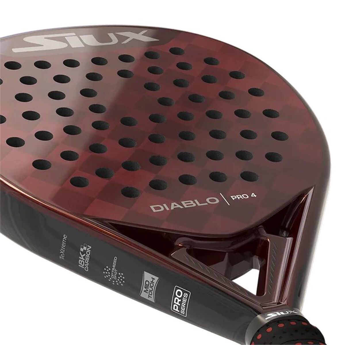Padel Racket Siux Diablo Pro 4 Donkerrood Donkergrijs EVA