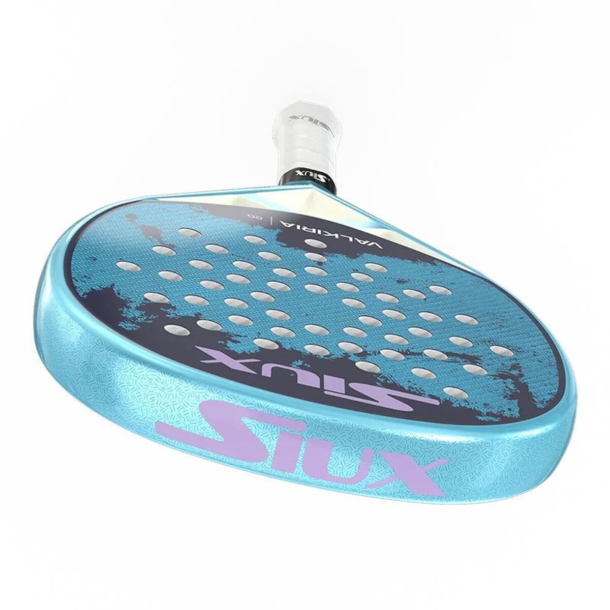 Padel Racket Siux Valkiria Go 2025 Blauw Roze Koolstofvezel Donkergrijs EVA