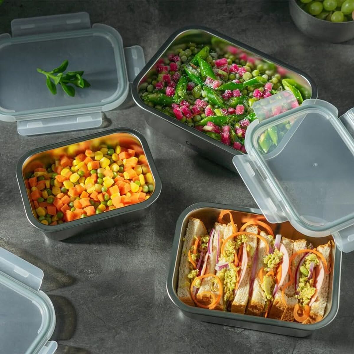 Lunch box Castey C-A1780 Silver Stainless steel 1,8 L, view 4