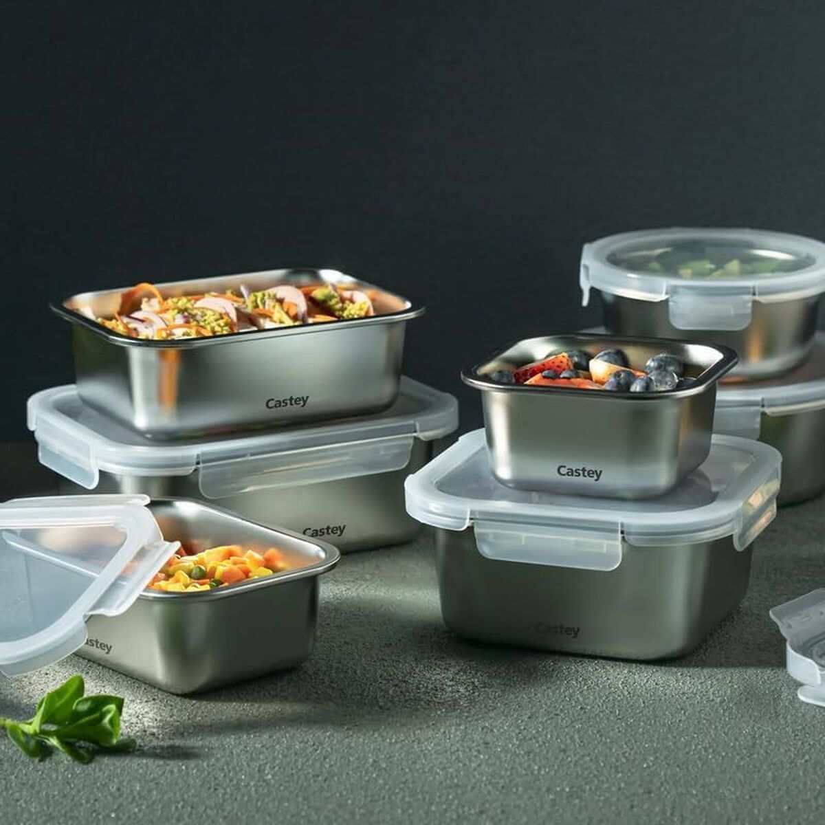 Lunchbox Castey C-B650 Zilverkleurig Roestvrij staal Compact 650 ml