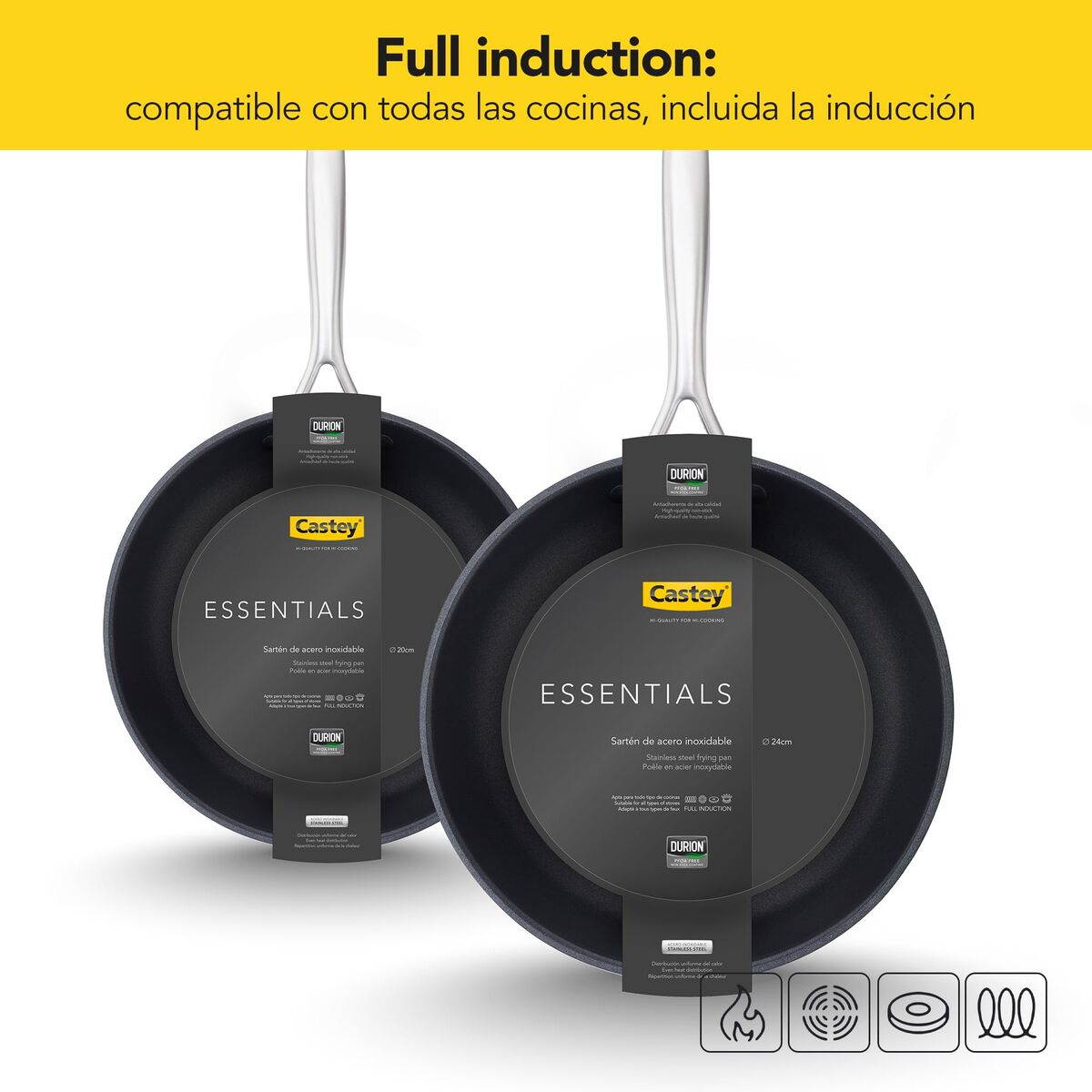 Pan Castey EA-S18 Grey Stainless steel Ø 18 cm, view 4