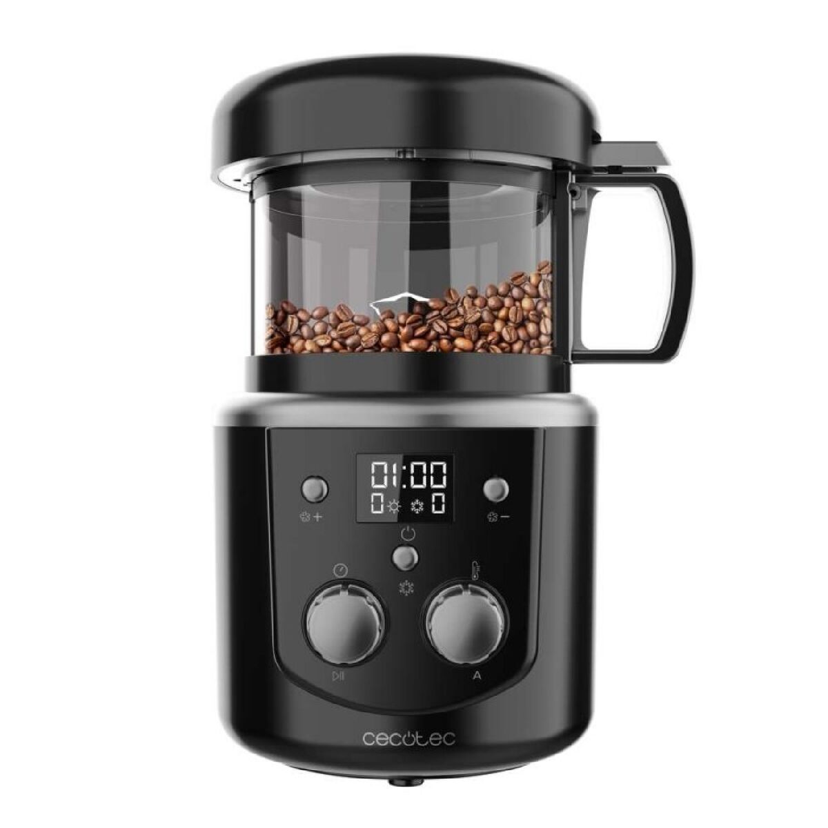 Cecotec Molinillo de Café Roaster Booster 120g, 1400W, negro, tueste automático/manual