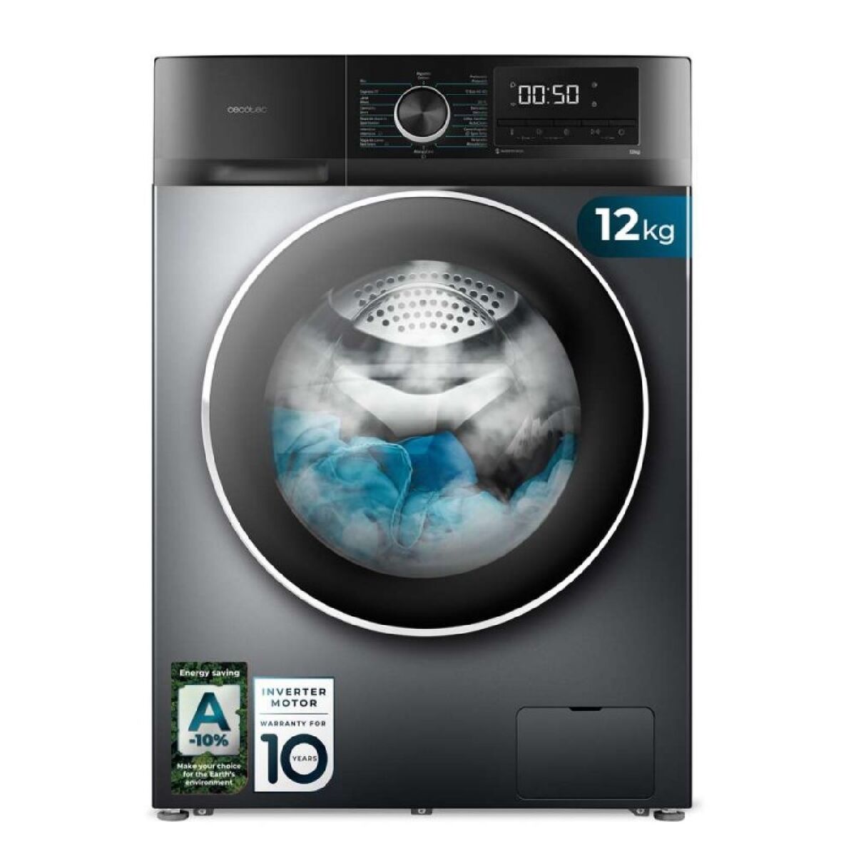 Lavadora Cecotec Bolero DressCode 12500 Inverter 1400 rpm 12 kg