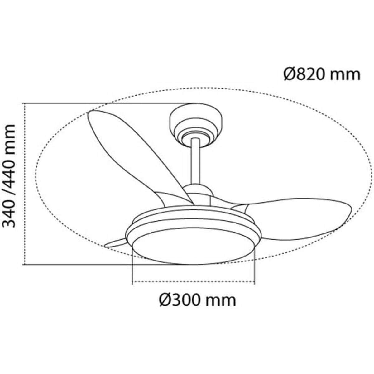 Image secondaire de Ventilateur de Plafond CristalRecord STEL EVO MINI RGB RETRAC Transparent