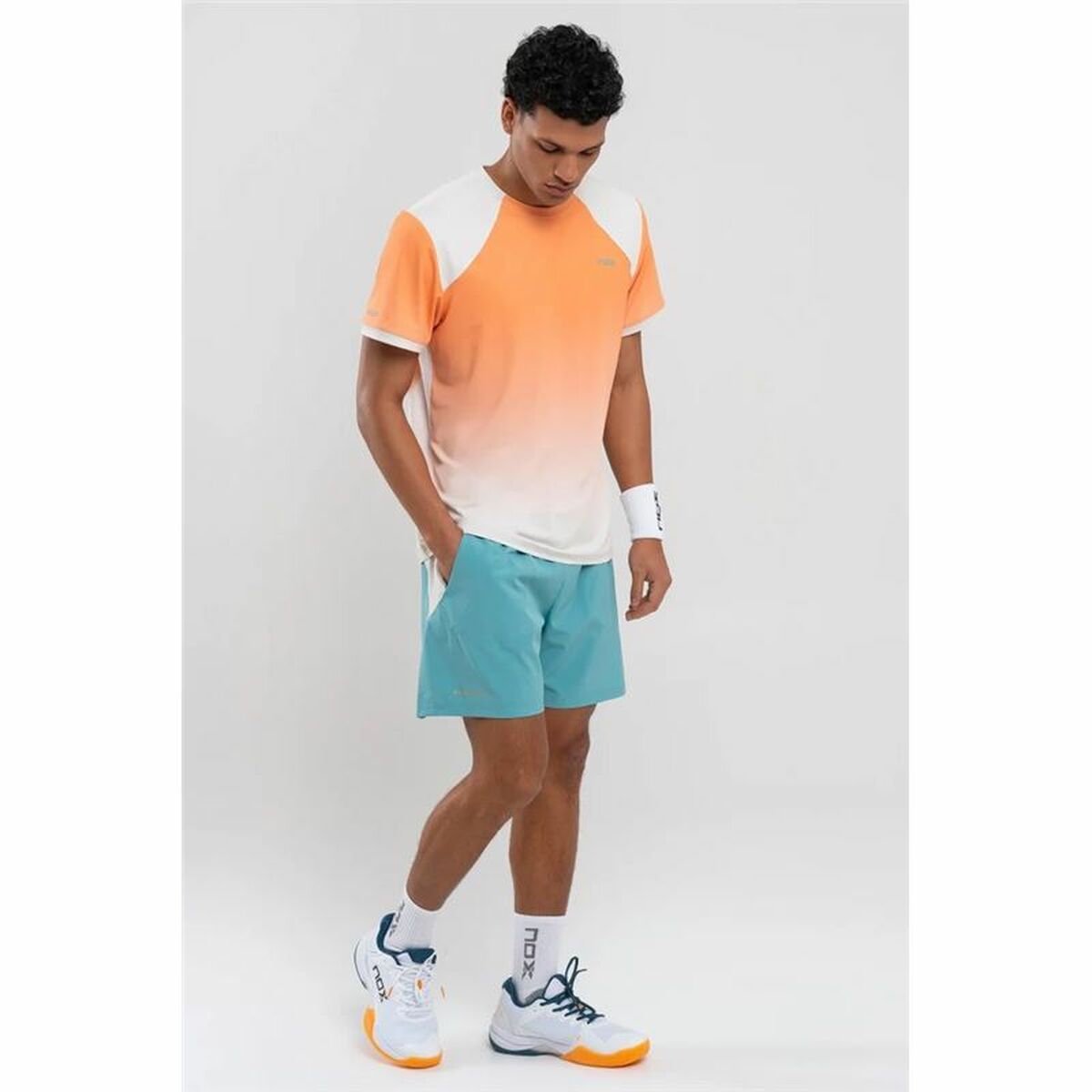 Heren-T-Shirt met Korte Mouwen Nox Pro Mock Oranje