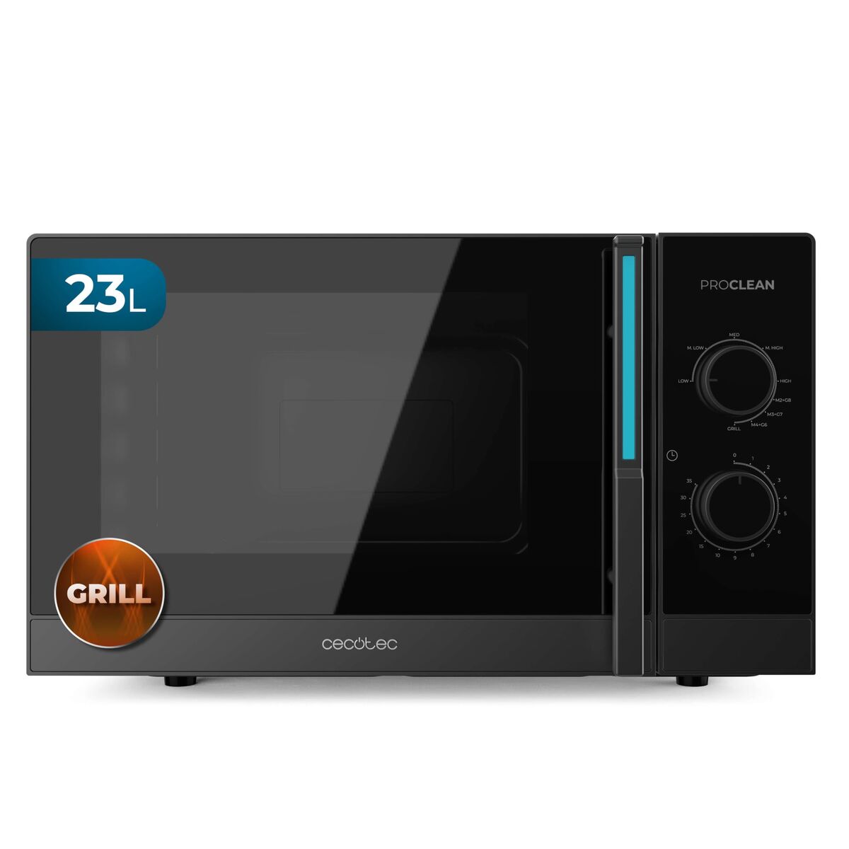 Cecotec Microondas con Grill Proclean 4120 23L 800W Negro Libre instalación