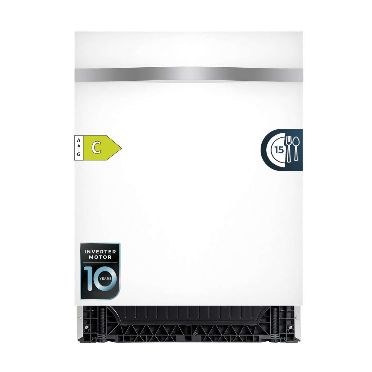 Cecotec Lavavajillas integrable 15 cubiertos 6620 Full-BI Blanco Clase C Motor Inverter