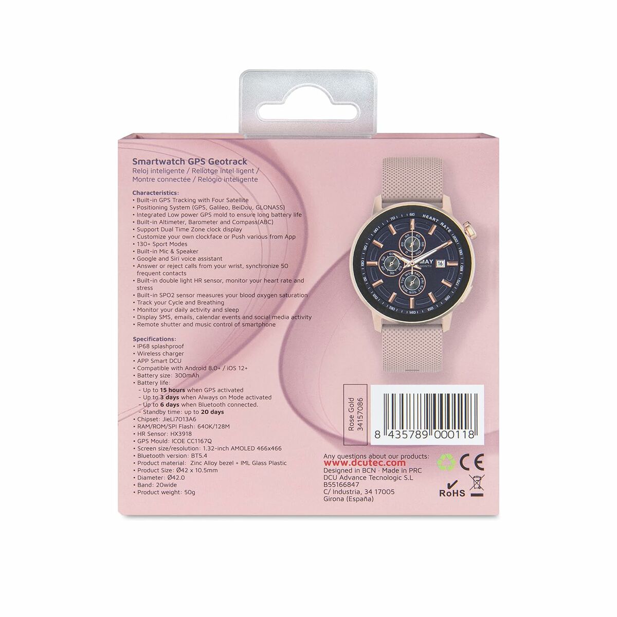 Image de Smartwatch DCU 34157086 Pink Golden