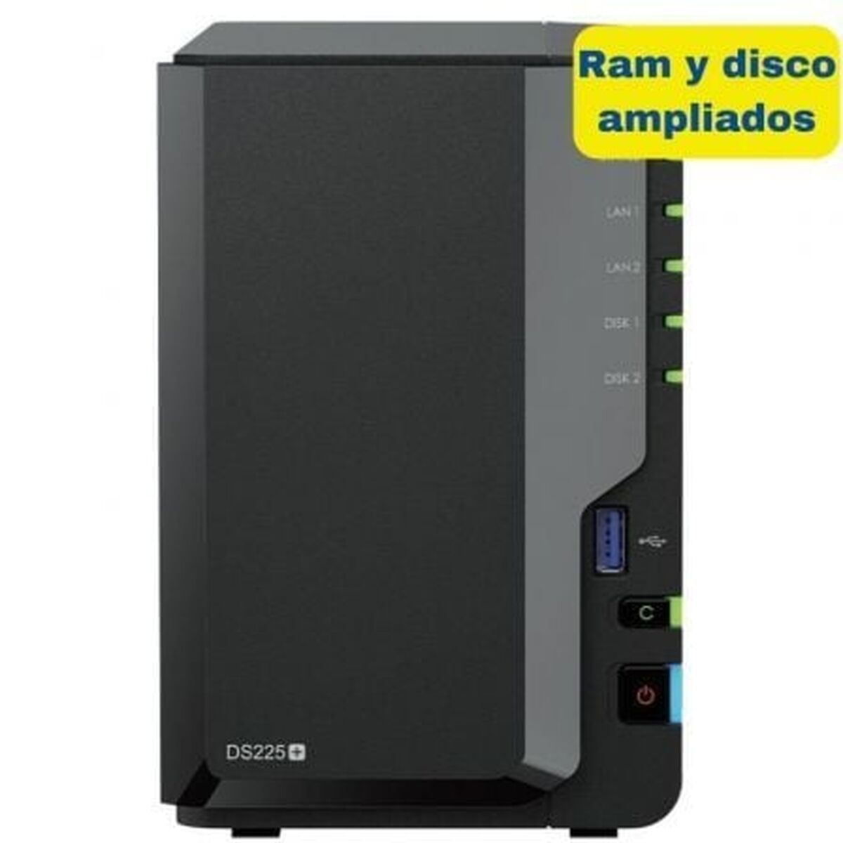 Picture of NAS Network Storage Synology DS225+/6G 8TB Black Intel Celeron