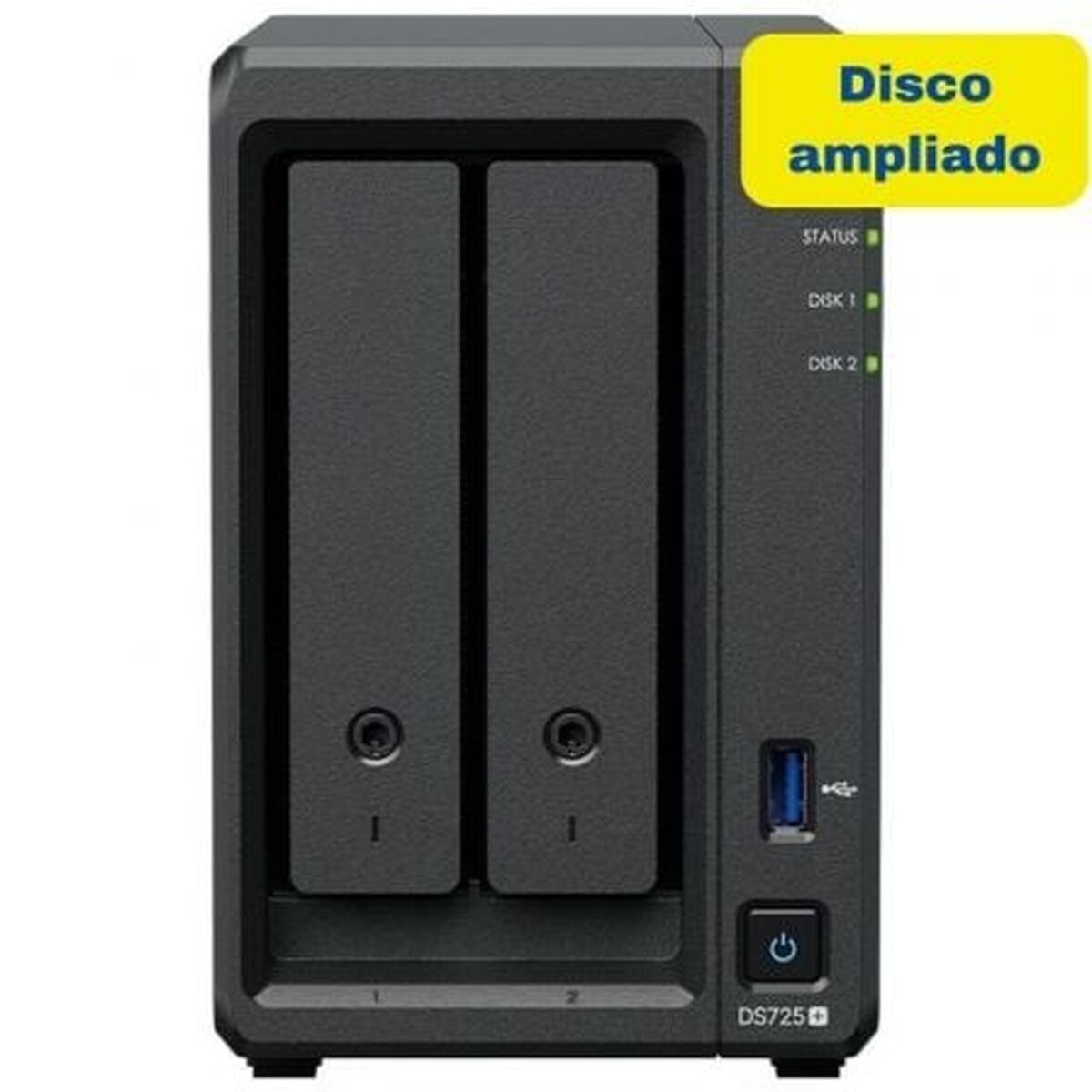 Picture of NAS Network Storage Synology DS725+ 8TB Black Intel Celeron