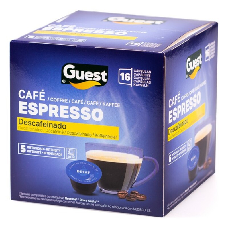 Kaffekapsler Espresso Guest Koffeinfri (16 uds)