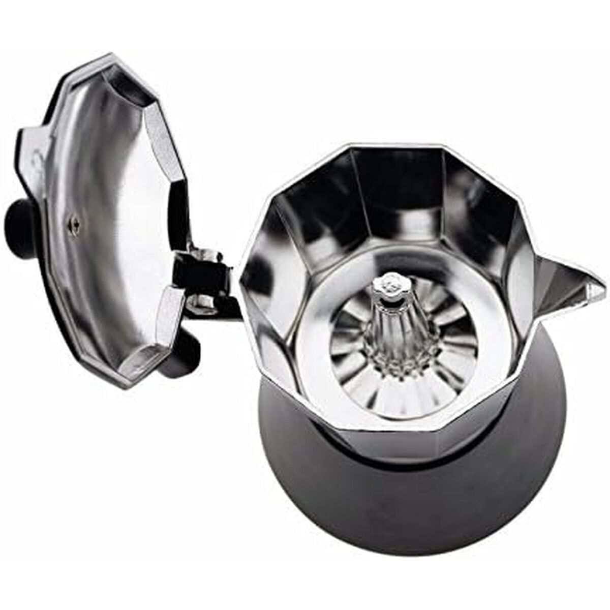 Italian Coffee Pot JATA CFI6 Black Aluminium 1 L