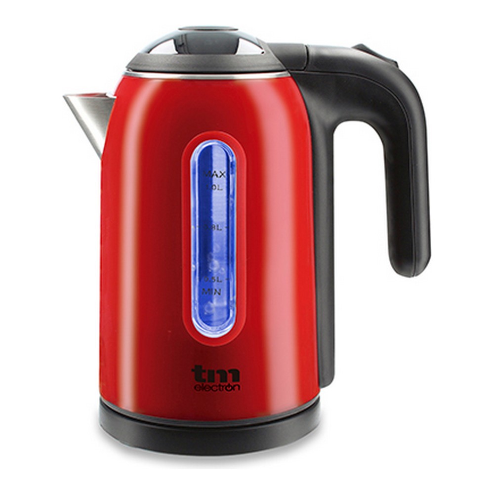 Electric Kettle with LED Light TM Electron Red Stainless steel