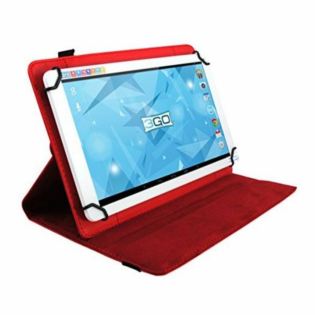 Universal Rotating Leather Tablet Case 3GO CSGT21 7" Red