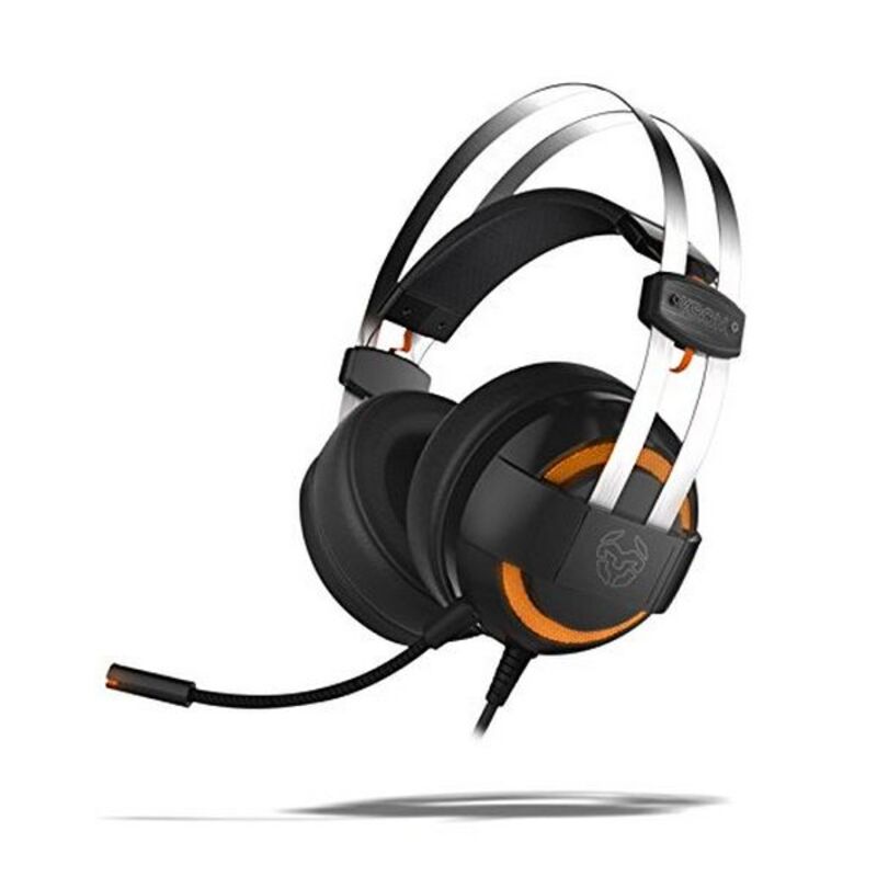 Gaming Headset with Microphone Krom KODE Black/Orange