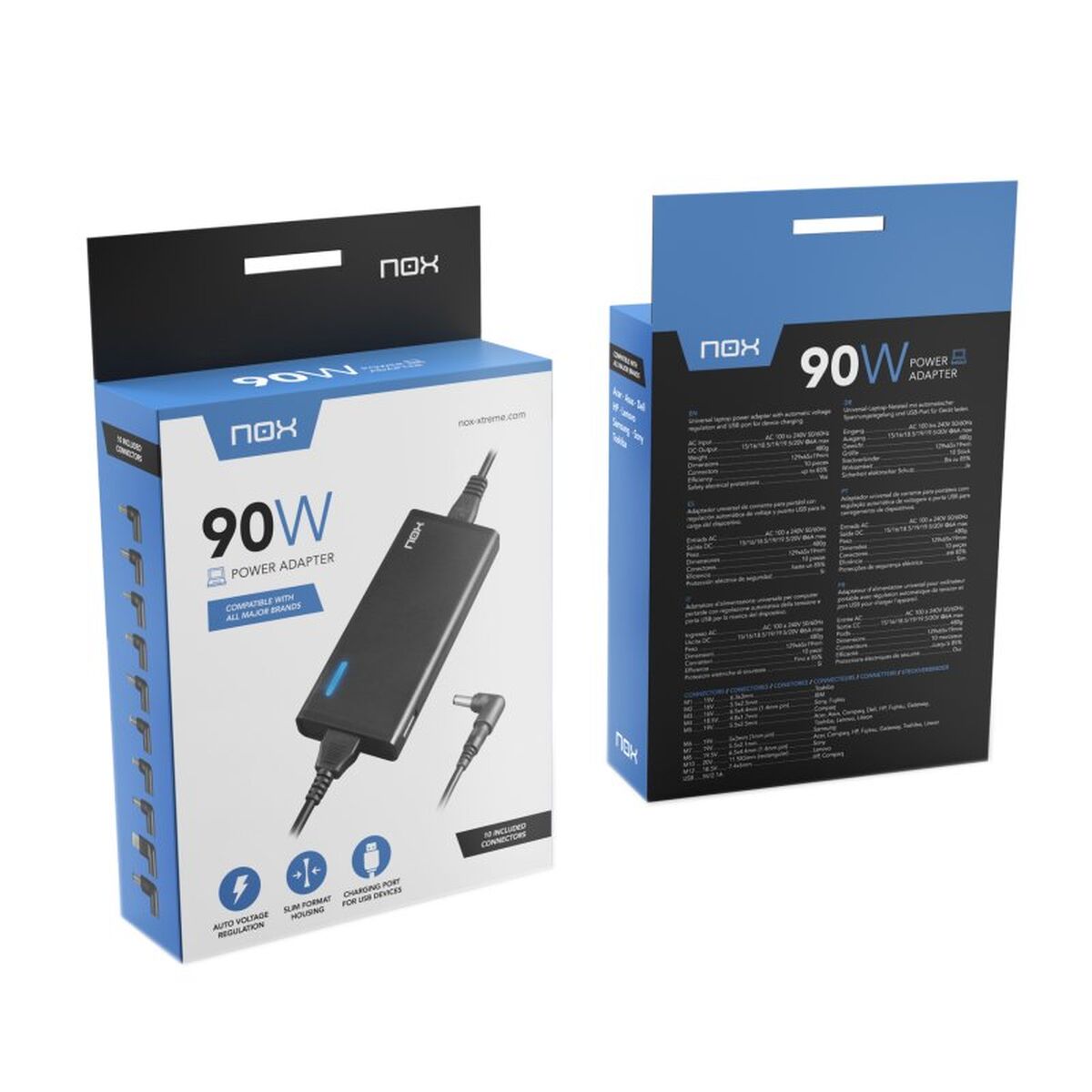 Laptop Charger Nox NXPWR90NB Black