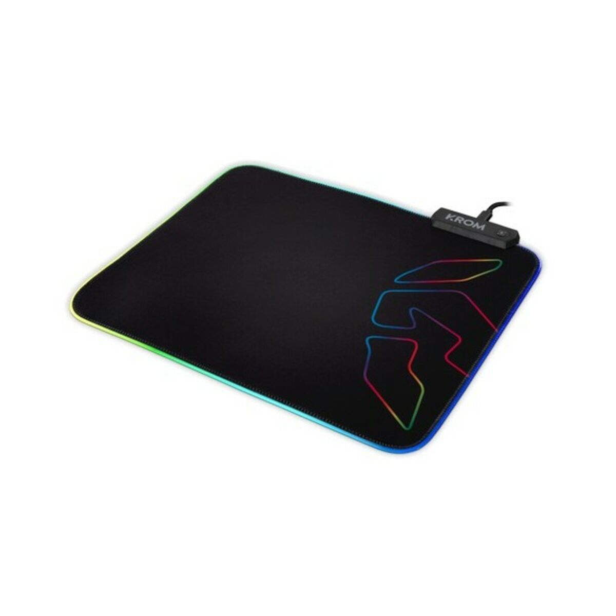 Tapis Gaming avec Eclairage LED Krom Knout RGB (32 x 27 x 0,3 cm) Noir