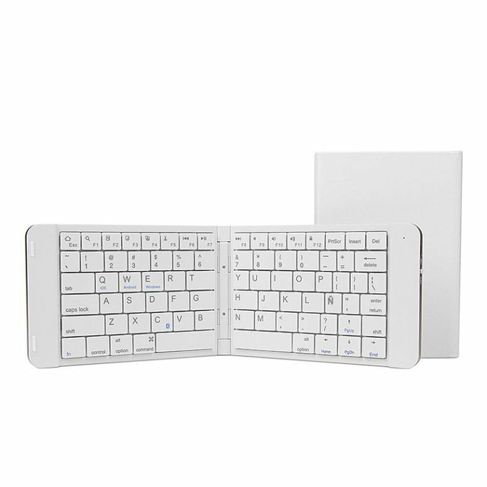 Bluetooth Keyboard with Support for Tablet LEOTEC White Foldable