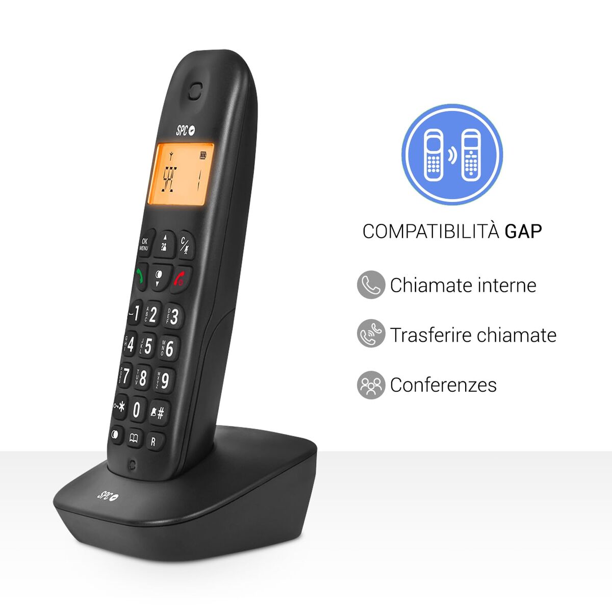 Landline Telephone SPC 7300NS AIR Blue Black
