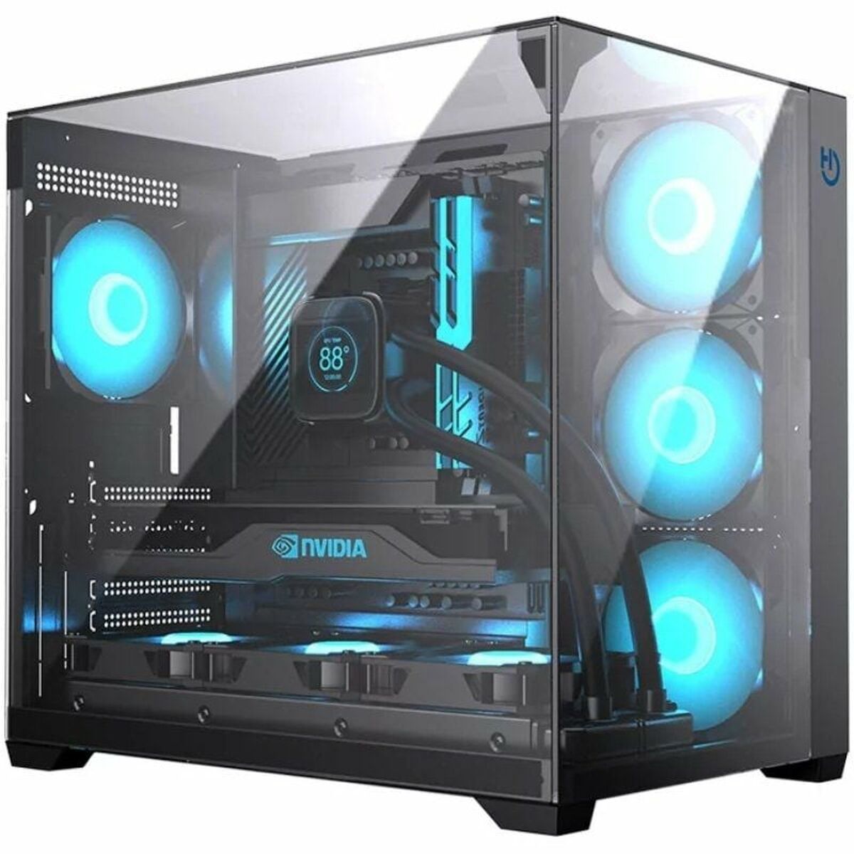Κουτί Μέσος Πύργος ATX Hiditec CHA010056 Μαύρο