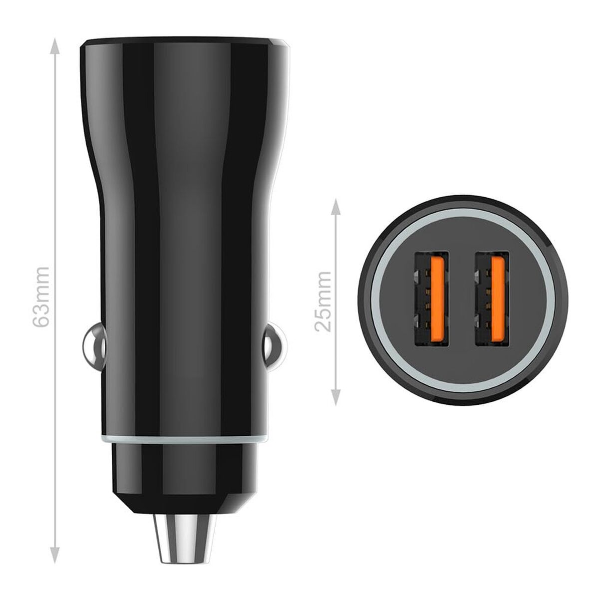Bild von Car Charger Tech One Tech TEC2802 Double USB-C