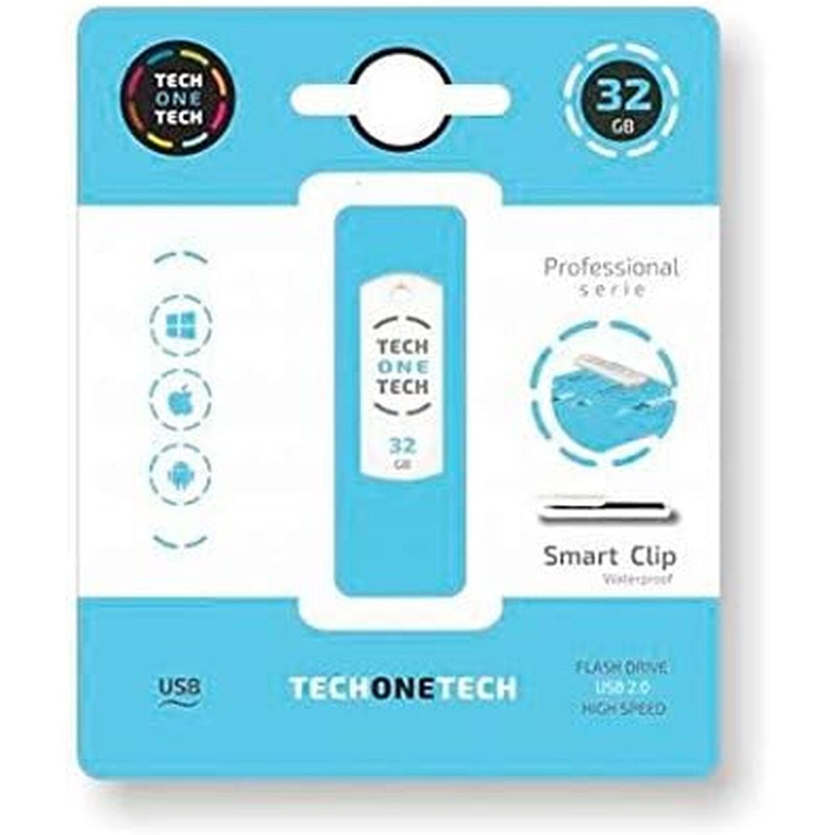 Obrazek USB stick Tech One Tech C008 White 32 GB