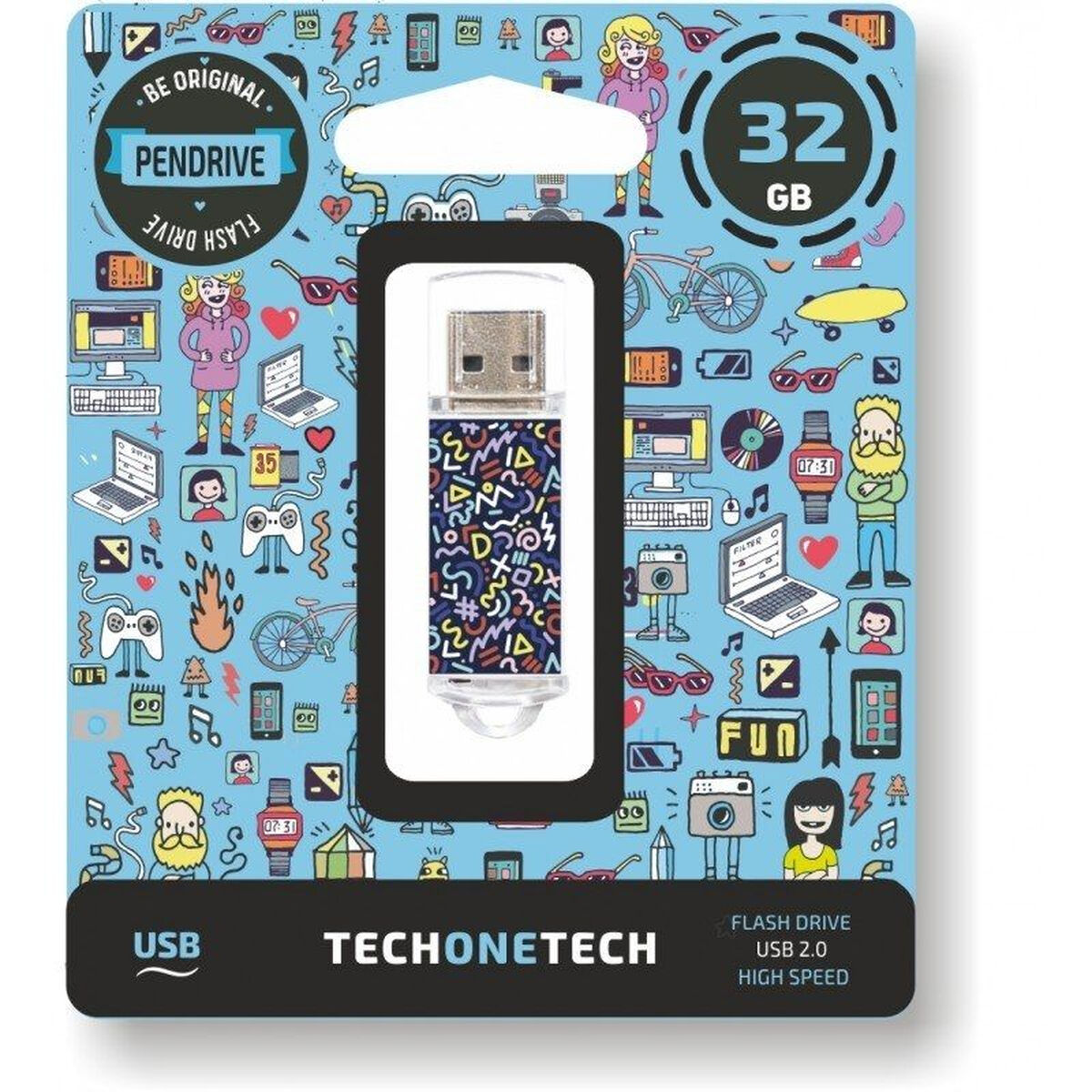 Clé USB Tech One Tech Kaotic Dark 32 GB