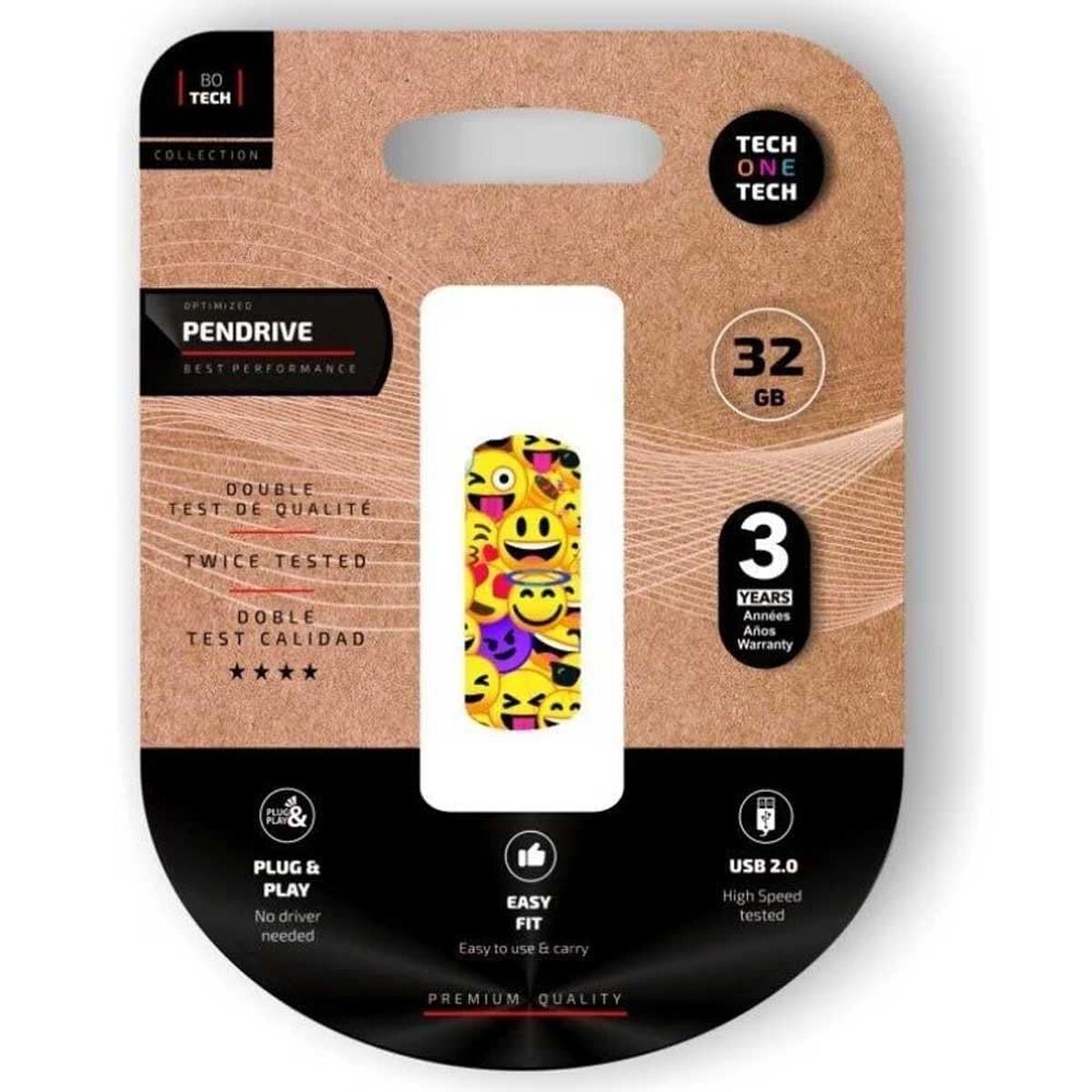 Bild von USB stick Tech One Tech Emoji collage Multicolour 32 GB