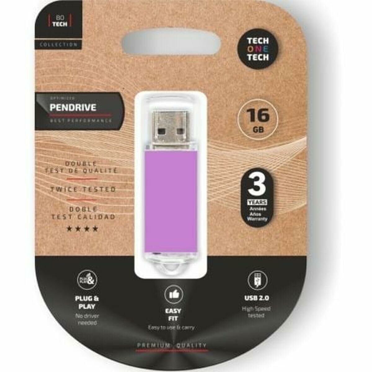 Bild von USB stick Tech One Tech Basic Purple 16 GB