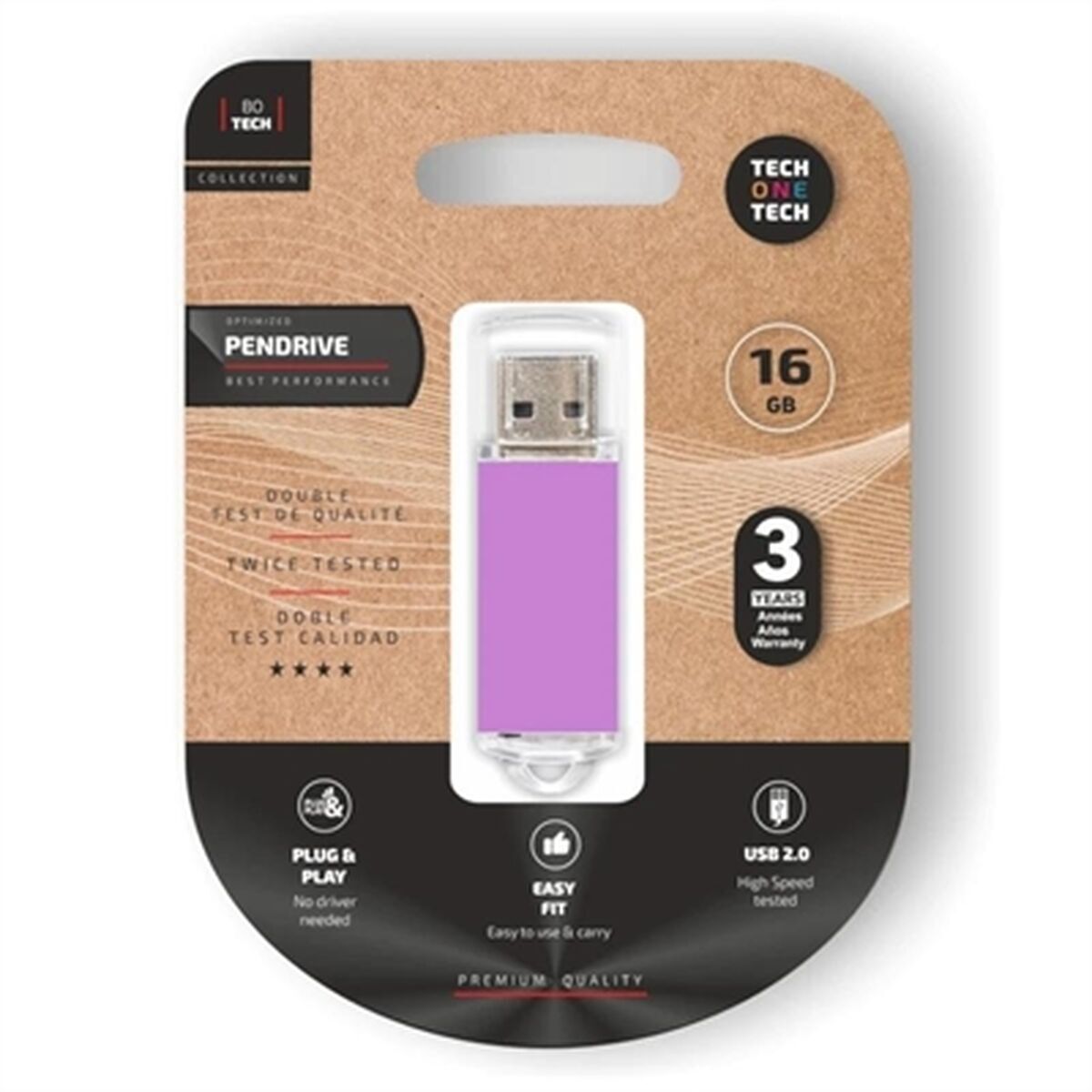 Bild von USB stick Tech One Tech Basic Purple 16 GB